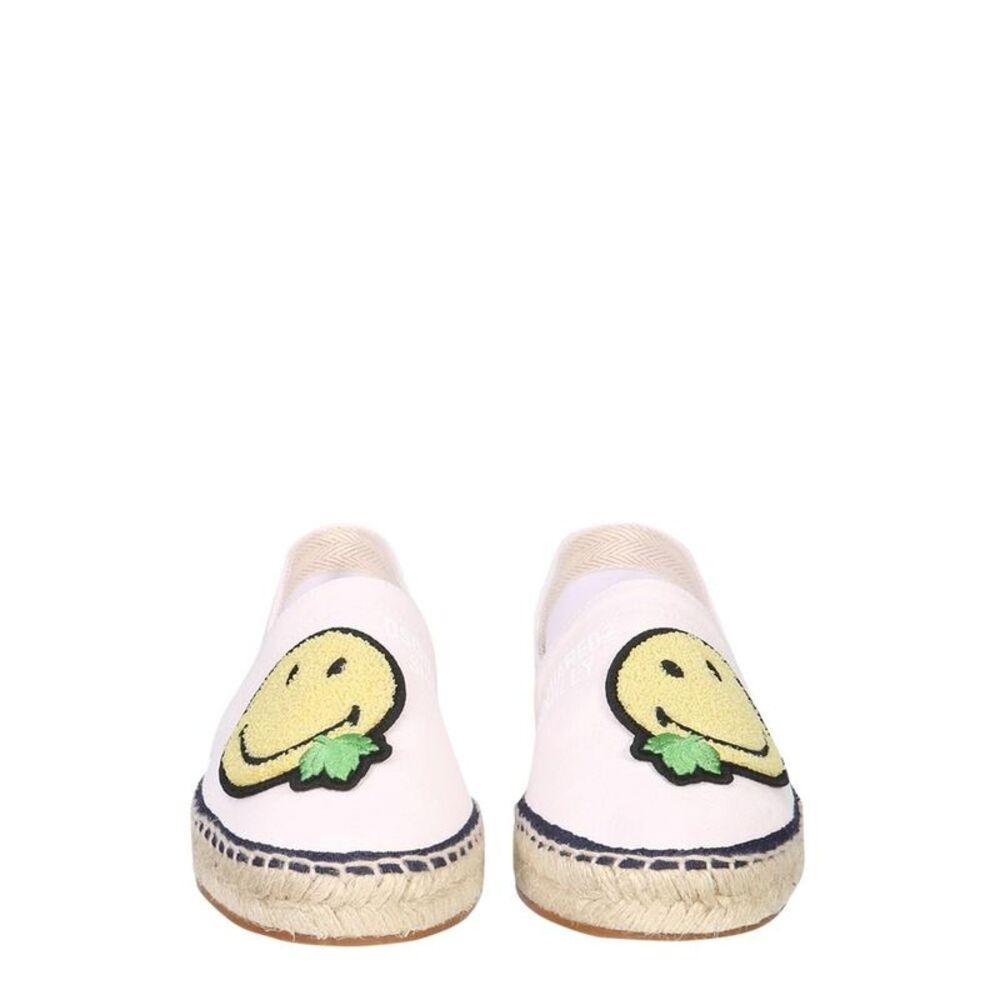 DSQUARED2 Women's Espadrille Flats with Smiley Face Applique Women PINK Sandals